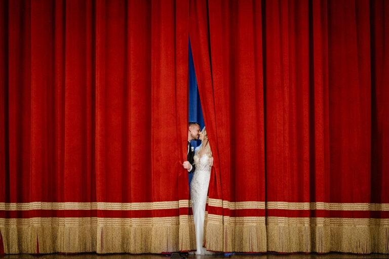 le foto di matrimonio in teatro